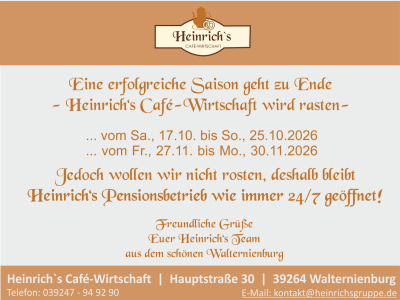 Wir machen eine kleine Pause. 