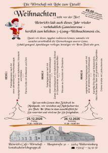 Jetzt für unsere Weihnachtsessen anmelden! 